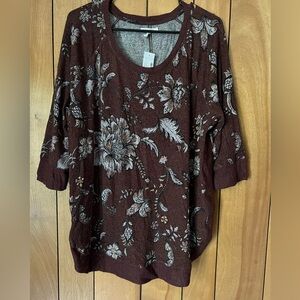 Maurices Sweater with Floral Design